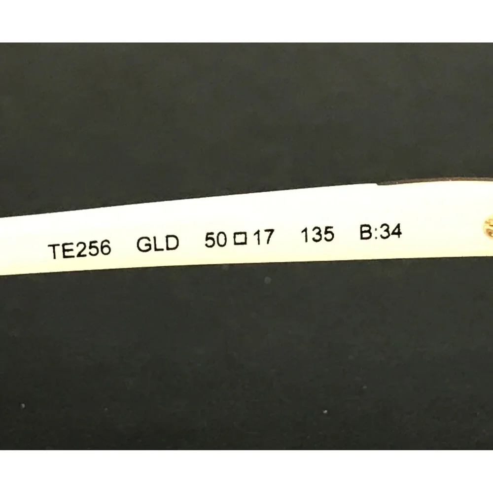 Tura Brilliance Eyeglasses Frames TE256 GLD Gold White Swarovski Cryst 50-17-135